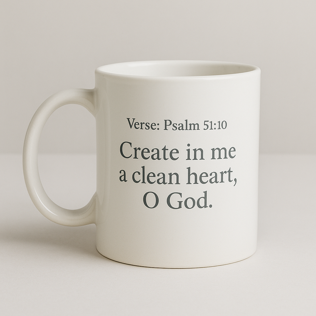 Psalm Mug – Create in Me a Clean Heart