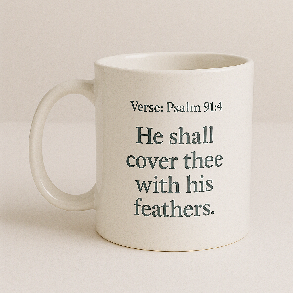 Psalm Mug – Under His Wings